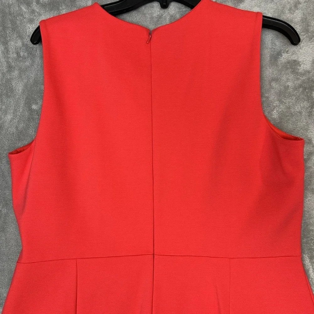 Lands'End Women's Sleeveless Dress Ponte Sheath Dress Rich Color Red Size 14